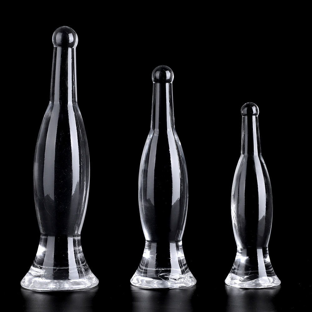 Art Craft Vase - นวนิยายโปร่งใสผู้ใหญ่ขวดเบียร์รูปร่าง Anal Plug ของเล่นคริสตัลแจกันขยาย Anus Butt