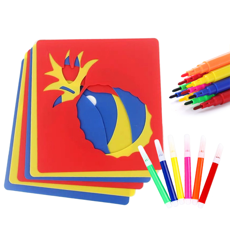 Art Craft Painting - 10/20 ชิ้น แม่แบบภาพวาด ลายฉลุสำหรับวาดภาพ DIY ลายการ์ตูน