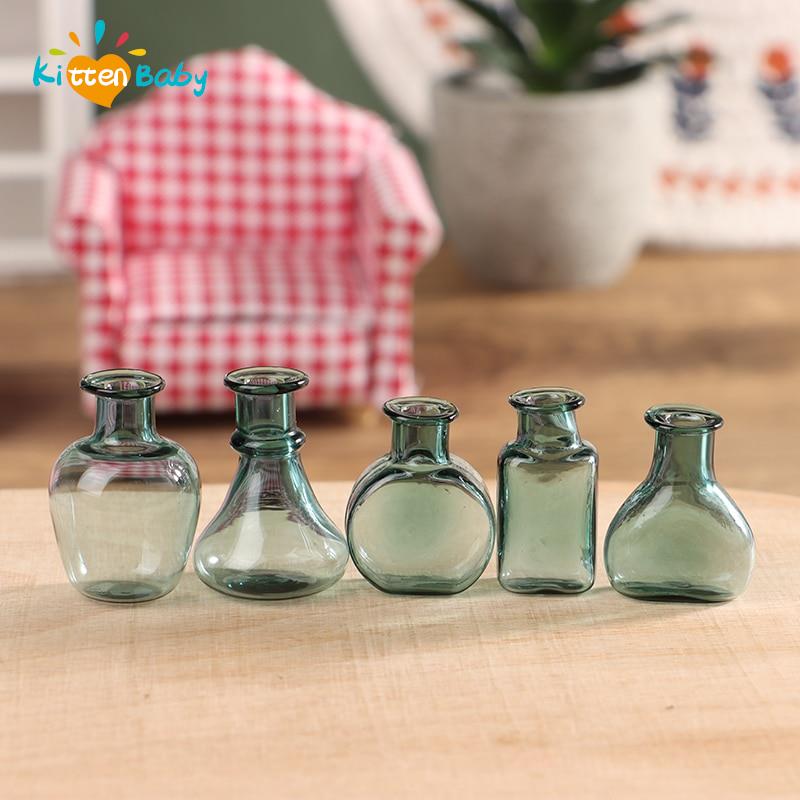 Art Craft Vase - 24รูปแบบ1/12 Lovely Miniature Dollhouse แจกันแก้วมินิสำหรับตุ๊กตาเฟอร์นิเจอร์ในบ้านอุปกรณ์ประดับตกแต่ง
