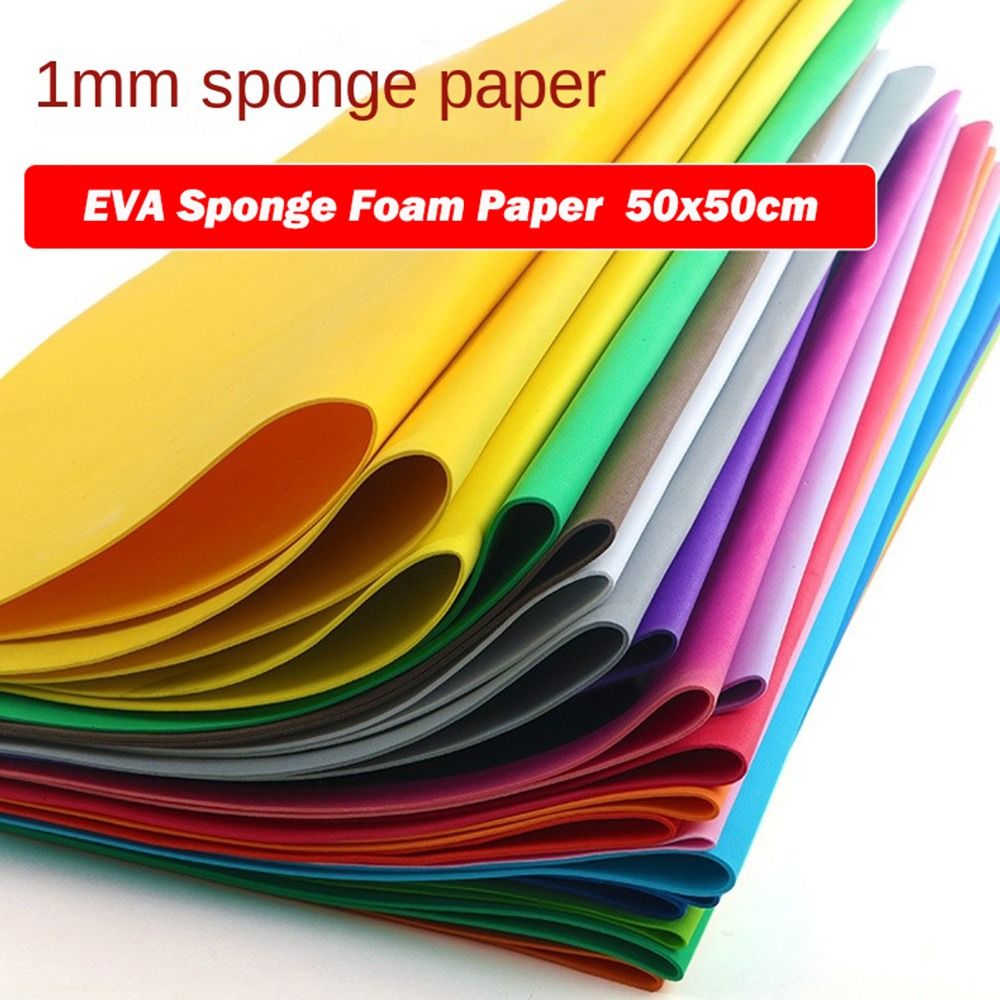 Art Craft 2 Year Olds - EVA 10pcs ฟองน้ําโฟมกระดาษหนา 1 มม.50x50 ซม.PE