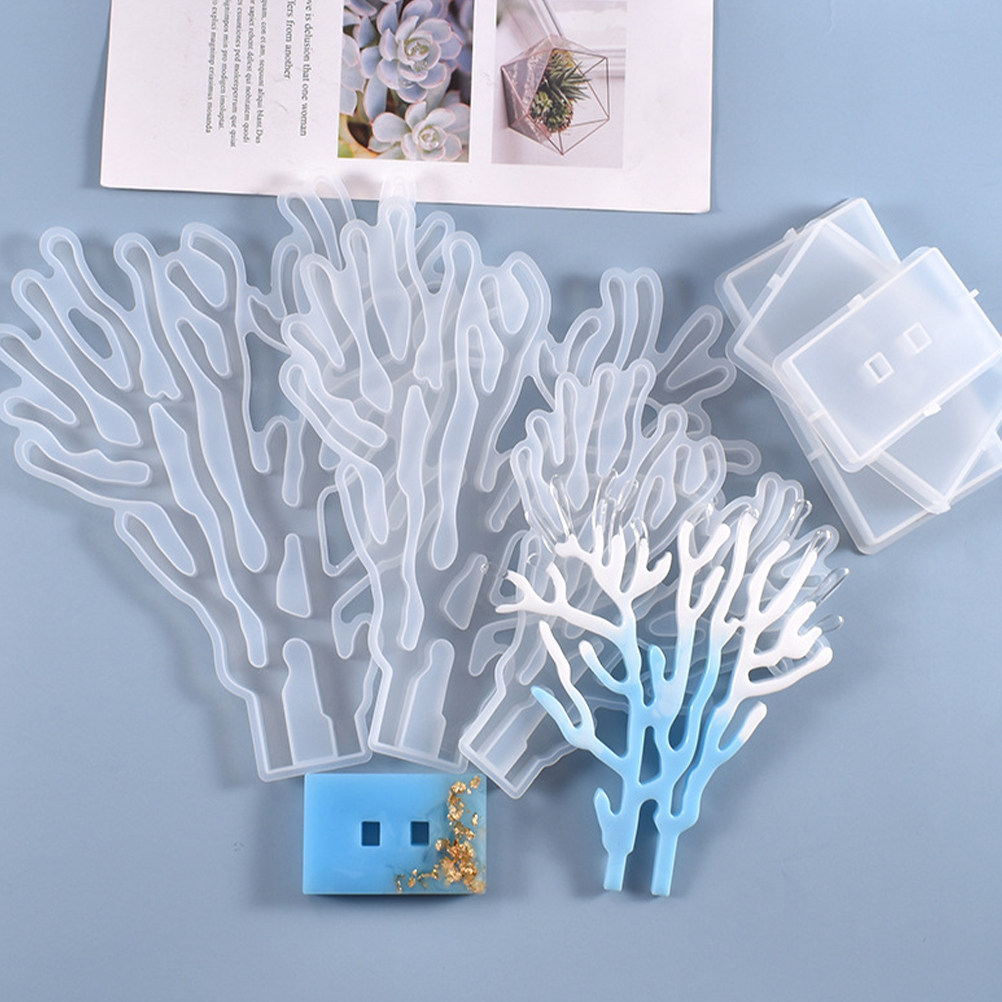 Art And Craft Recycle - แม่พิมพ์ซิลิโคนรูปทรงปะการัง 1 ชุด คุณภาพสูง ยืดหยุ่น เหมาะสำหรับงานฝีมือ