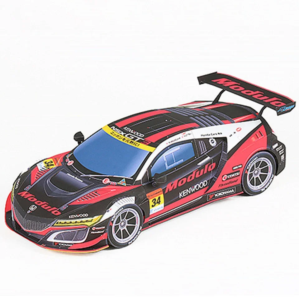 Art Craft Cardboard - WRC 2019 NSX-GT3 1:24 โมเดลรถกระดาษ, งานศิลปะโอริกามิการแข่งรถแรลลี่โลกดาการ์,