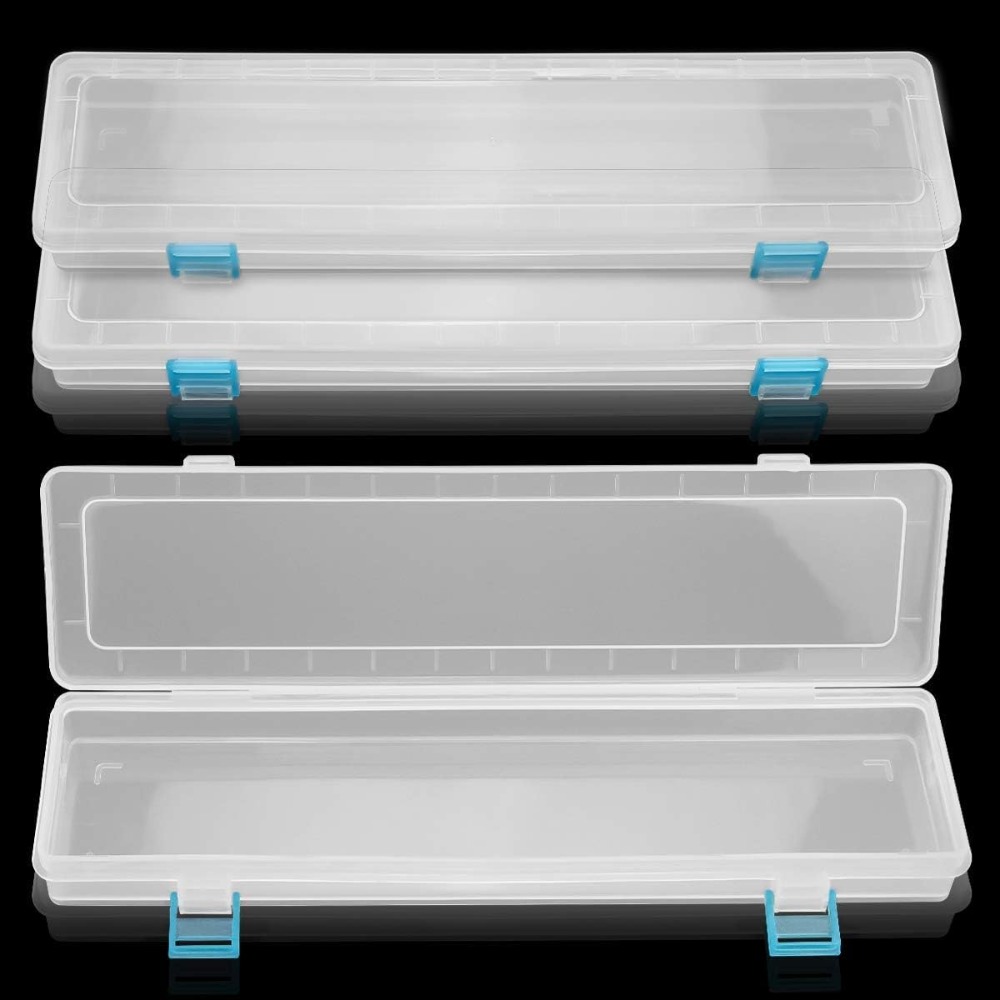 Art Craft Organizer - กล่องเก็บของสีขาว 33x7x3.5 ซม. กล่องจัดระเบียบแบบพกพาบางๆ สำหรับแปรง ดินสอ