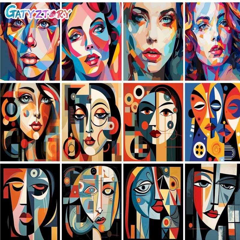 Art Craft Website - GATYZTORY สีอะคริลิคกรอบ DIY ภาพวาดสําหรับผู้ใหญ่ผู้หญิงที่มีสีสันวาดโดยตัวเลขสําหรับ Home Wall