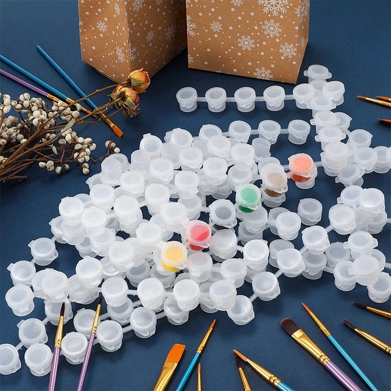 Art Craft Organizer - 10แถบ60Pots ว่างเปล่าสีแถบสีมินิถ้วยกล่อง Pod ศิลปะหัตถกรรมพลาสติกกล่องเก็บสินค้าคอนเทนเนอร์คอนเทนเนอร์วาด Supplie