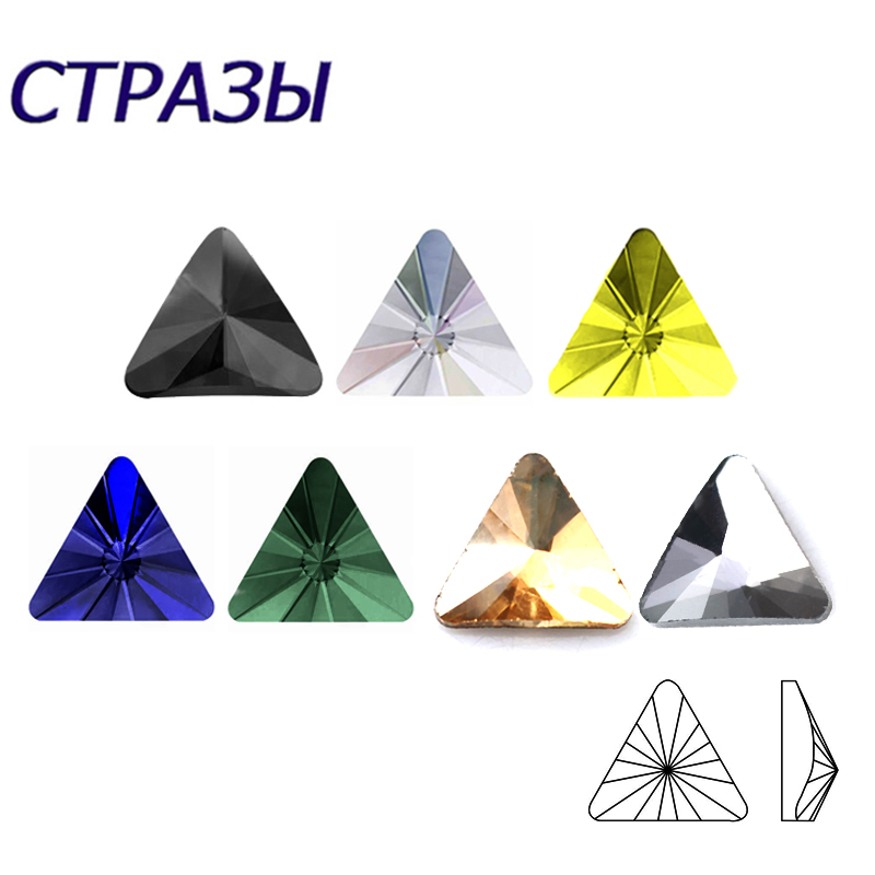 Craft And Art Difference - 100Pcs รูปสามเหลี่ยม5มมสีแบน Strass แฟนซีเล็บคริสตัล Rhinestones สำหรับเล็บเครื่องประดับ