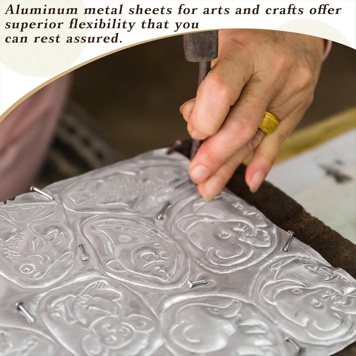 Art X Craft - แผ่นอะลูมิเนียมสำหรับงานฝีมือ DIY ขนาด 12 นิ้ว x