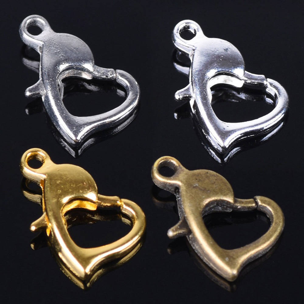Art Craft Material - 30Pcs 12X8Mm Gold/Silver/Bronze สีโลหะ Heart Shape