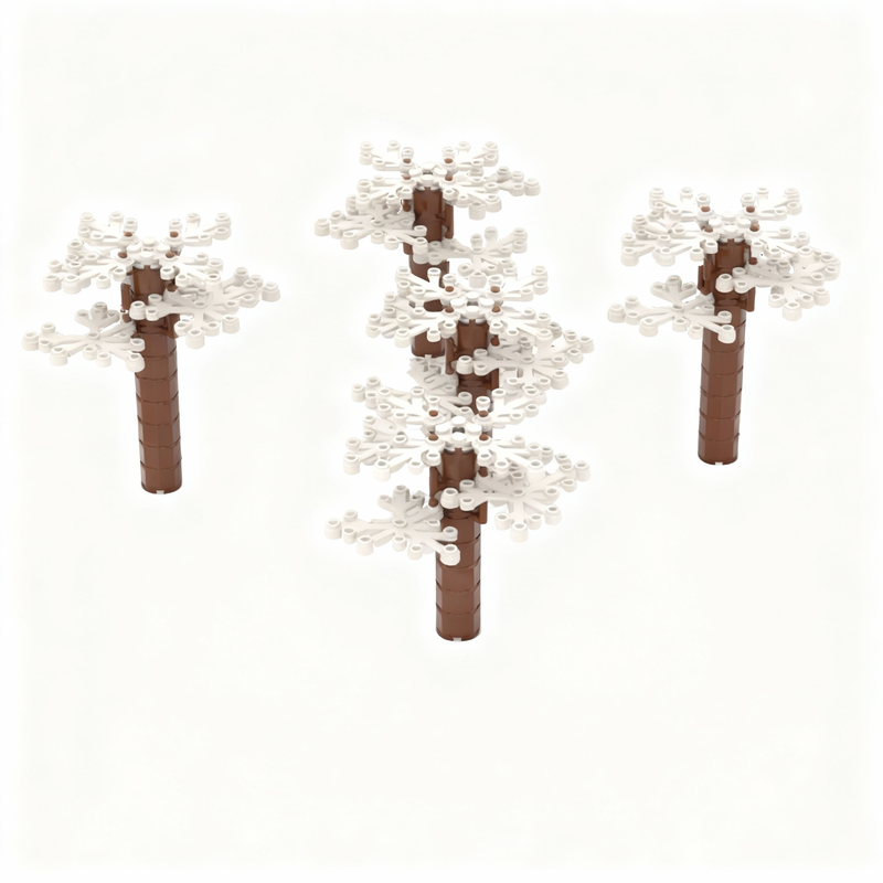 Art Craft Winter - 105 ชิ้น ชุดสร้างสรรค์ MOC โมเดลป่าฤดูหนาว บล็อกตัวต่อของเล่น