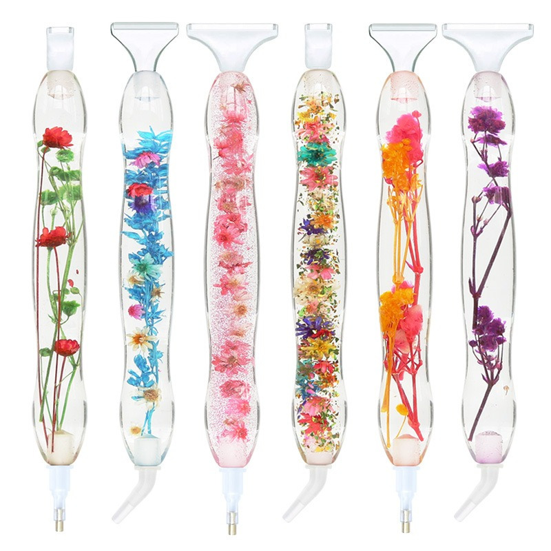 Art Craft Flower - ชุดปากกาเพชรเรซิ่น 5 มิติ ลายดอกไม้ 1 ชุด,