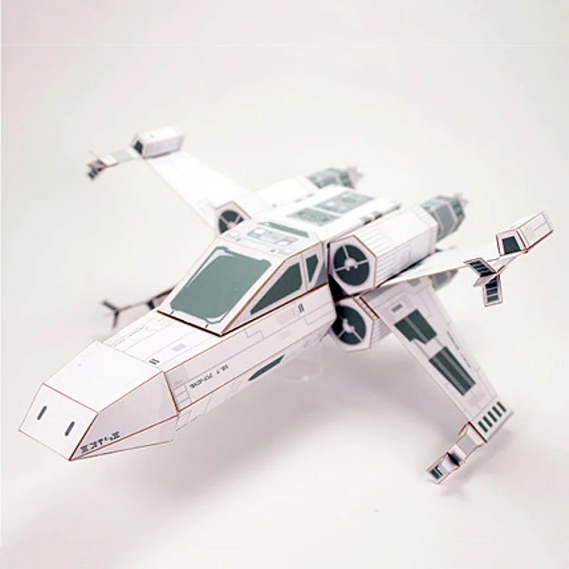 Art X Craft - X-WING Fighter สีขาวกระดาษรุ่น Mini 3D Cube