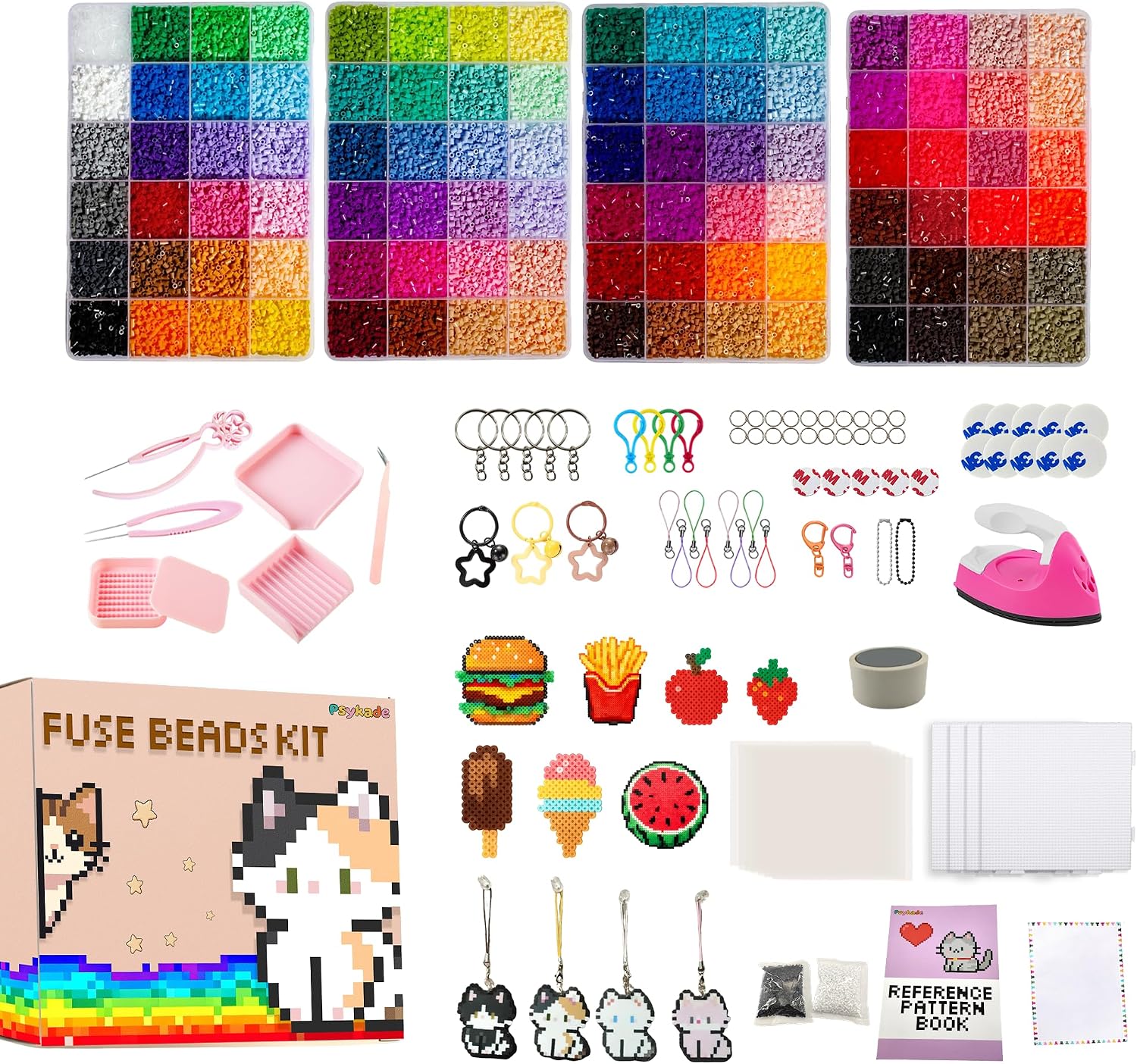 Art Craft And - ชุดลูกปัดฟิวส์-ง่ายต่อการใช้งาน-96 สี 53000 2.6 มม., 200+