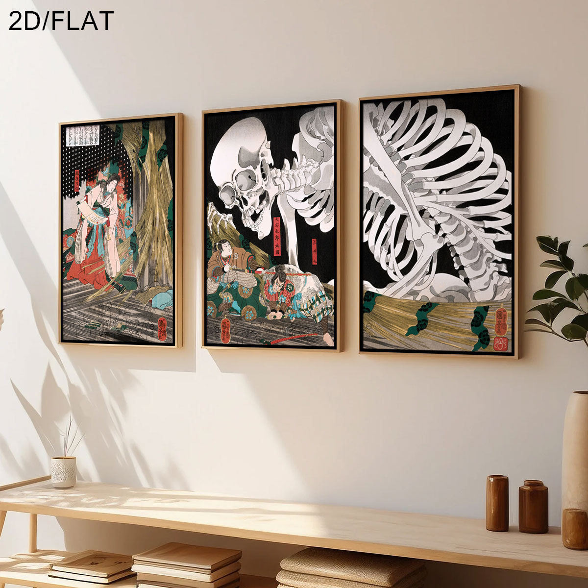 3 ชิ้น ภาพพิมพ์บนผ้าใบลาย Taki - Art Craft House บทวิจารณ์และราคา