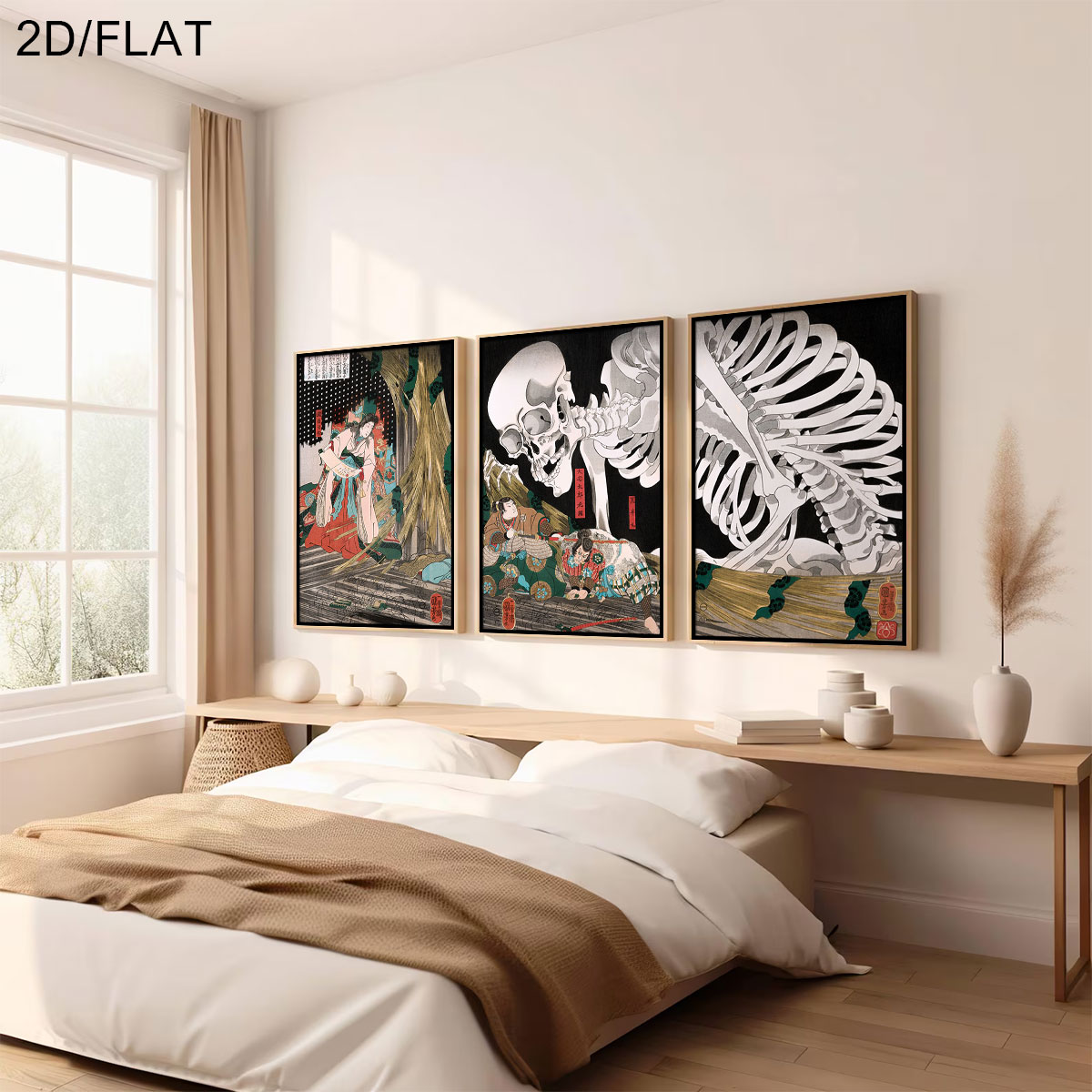 3 ชิ้น ภาพพิมพ์บนผ้าใบลาย Taki - Art Craft House บทวิจารณ์และราคา