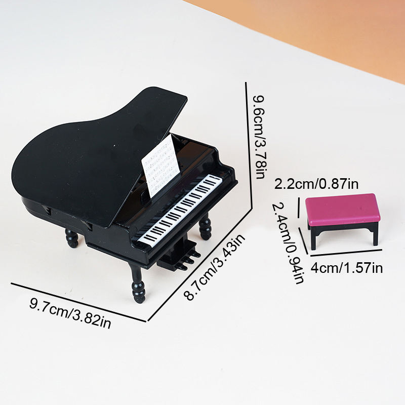 1:12 ตุ๊กตาเปียโนจิ๋วพร้อมเก้า - Art Craft House บทวิจารณ์และราคา