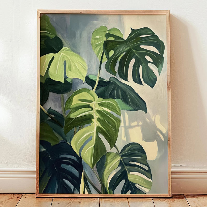 1 ชิ้น ภาพพิมพ์บนผ้าใบลายใบไม้ - Art Craft House บทวิจารณ์และราคา