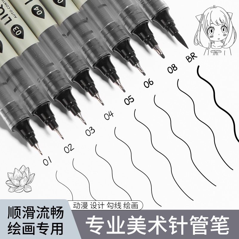 ปากกาสีดำ 5/8/12 หัวเล็ก สำหรั - Craft And Art Difference บทวิจารณ์และราคา