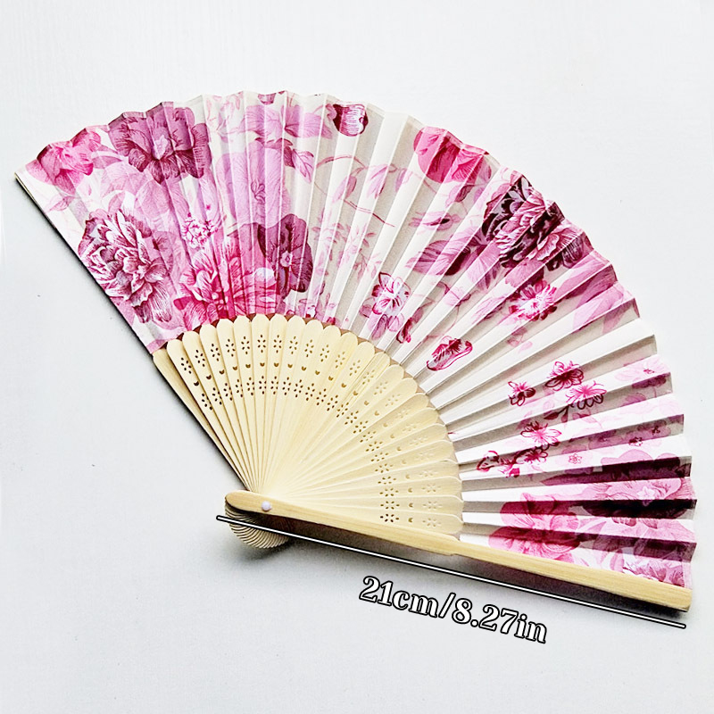 พัดผ้าไหมสไตล์จีนพับได้ตกแต่งบ - Art Craft Website บทวิจารณ์และราคา