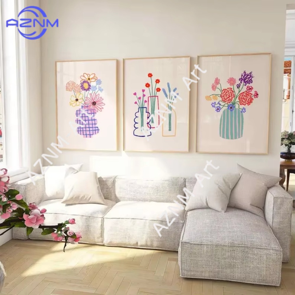 1/3 ชิ้น ภาพวาดแจกันดอกไม้แบบน - Art Craft Vase บทวิจารณ์และราคา