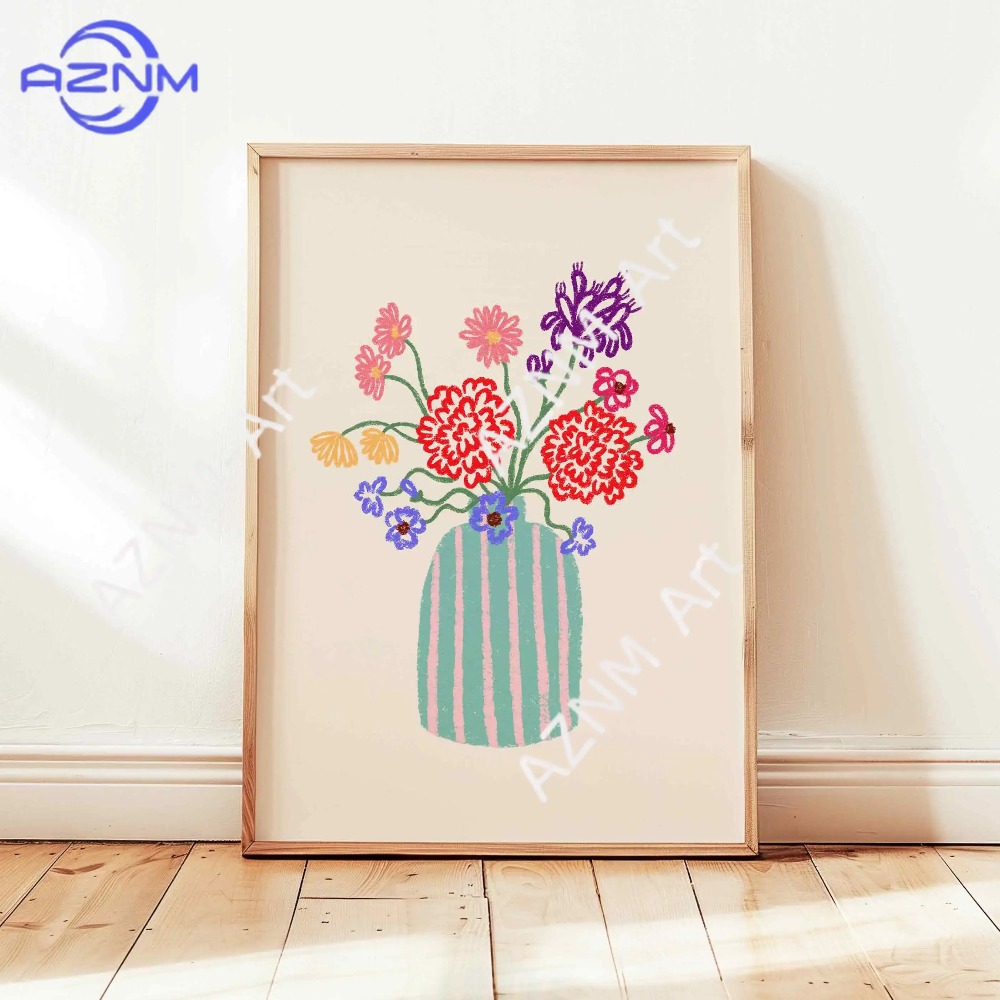 1/3 ชิ้น ภาพวาดแจกันดอกไม้แบบน - Art Craft Vase บทวิจารณ์และราคา