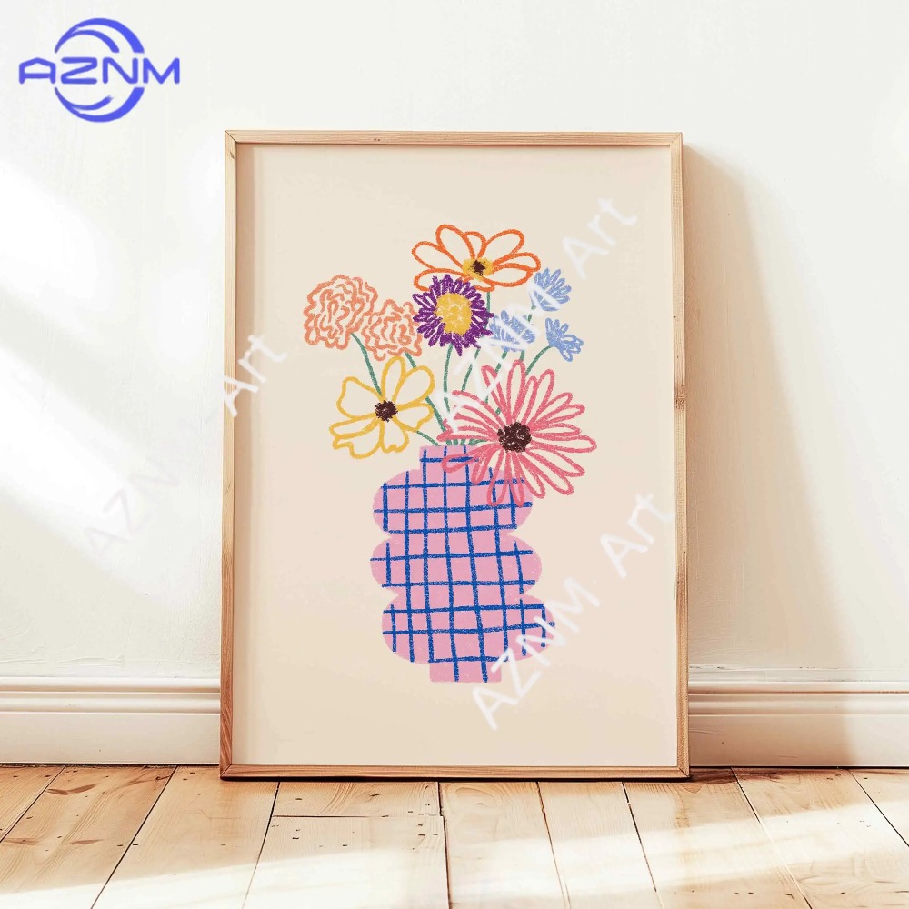 1/3 ชิ้น ภาพวาดแจกันดอกไม้แบบน - Art Craft Vase บทวิจารณ์และราคา