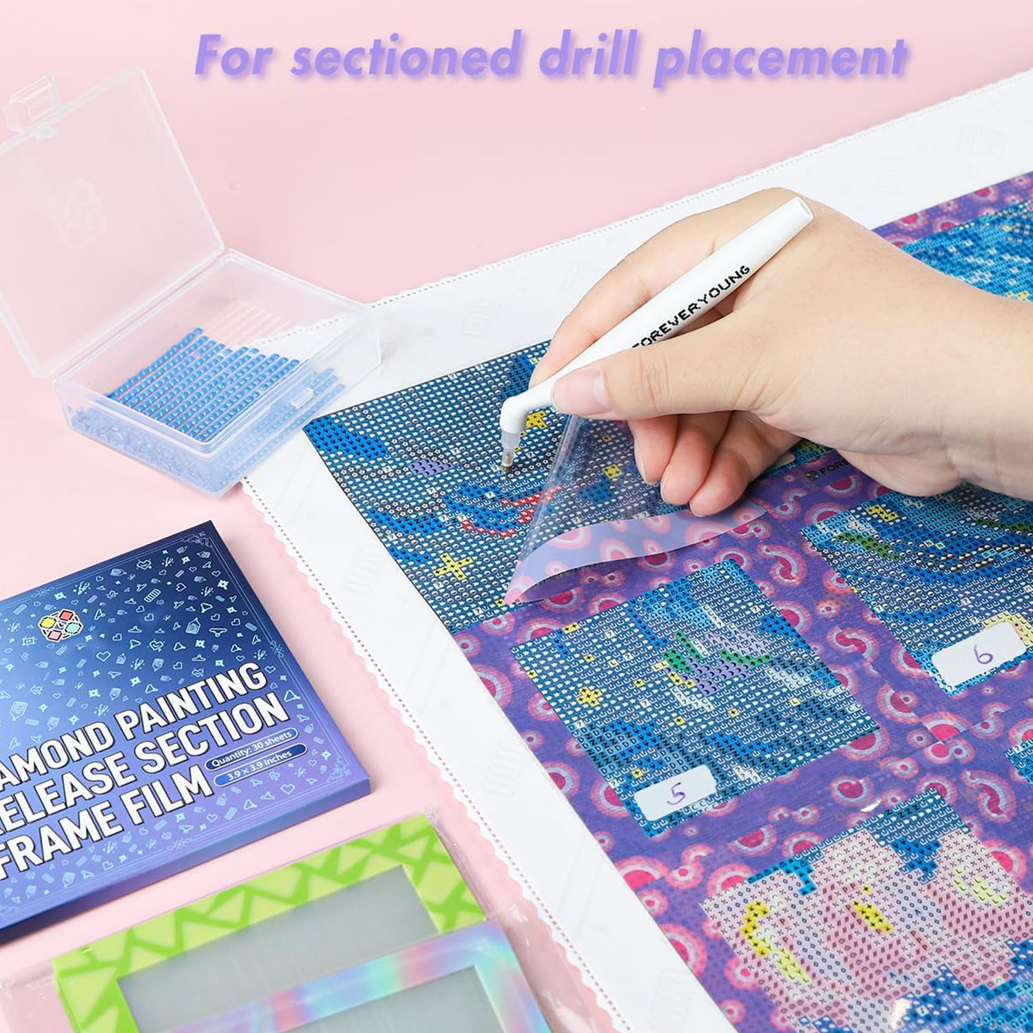 ชุดอุปกรณ์จัดตำแหน่งภาพวาดเพชร - Diamond Painting Kit บทวิจารณ์และราคา