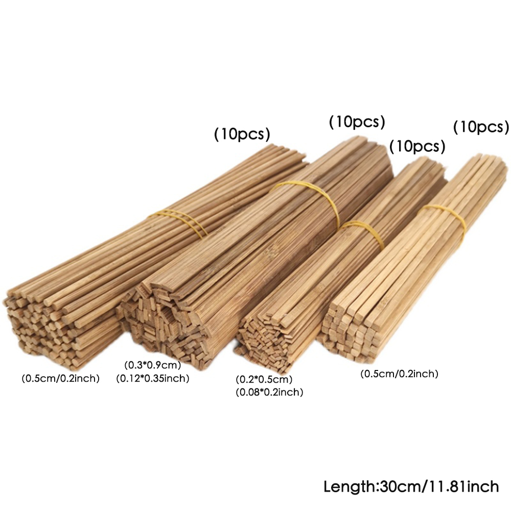 40 PC หลายขนาดแท่งไม้ไผ่ไม้ St - Art Craft Stick บทวิจารณ์และราคา
