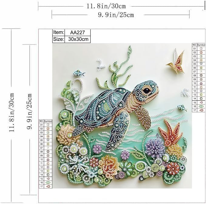 ชุดภาพวาดเพชรรูปเต่าทะเลสำหรับ - Art Craft Flower บทวิจารณ์และราคา