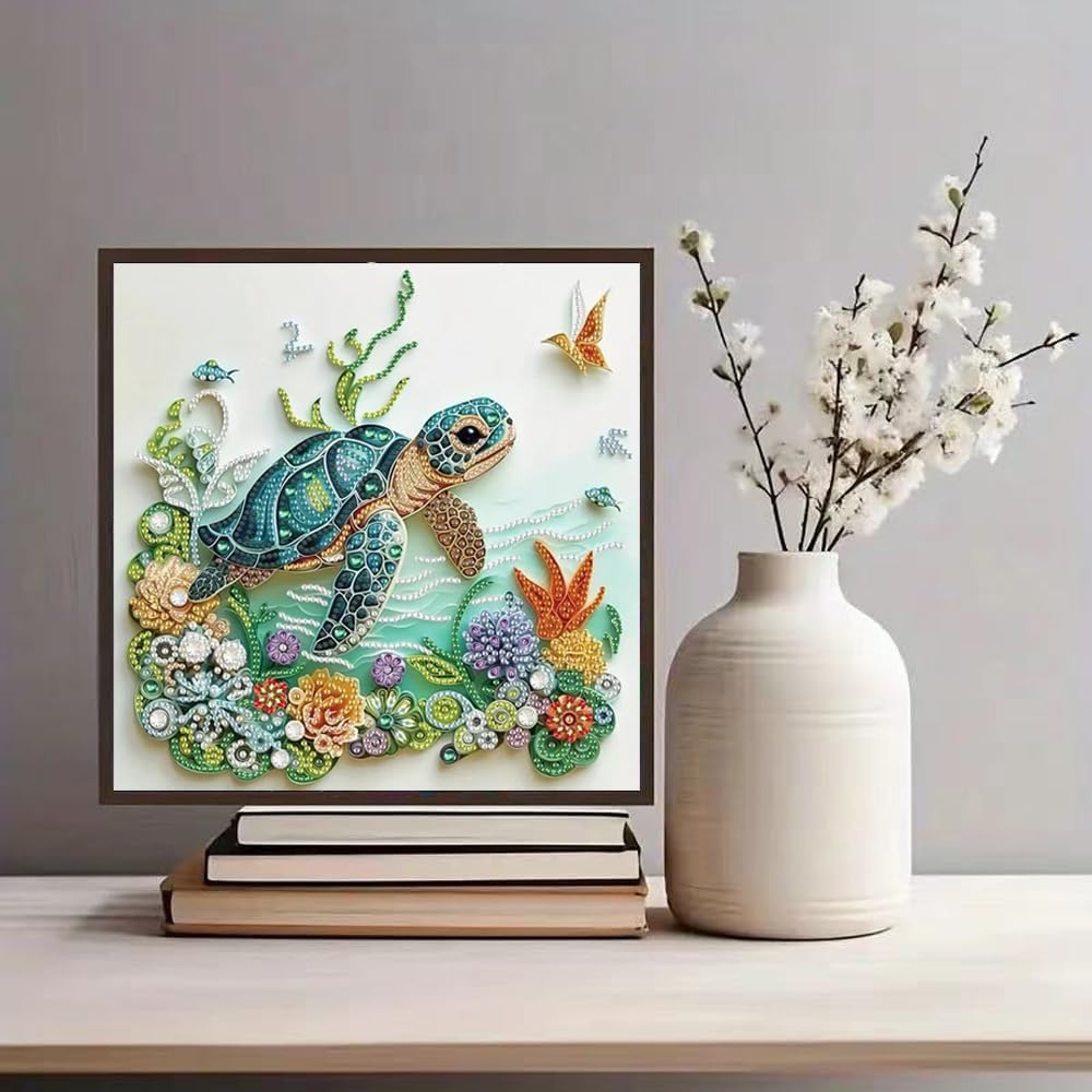ชุดภาพวาดเพชรรูปเต่าทะเลสำหรับ - Art Craft Flower บทวิจารณ์และราคา