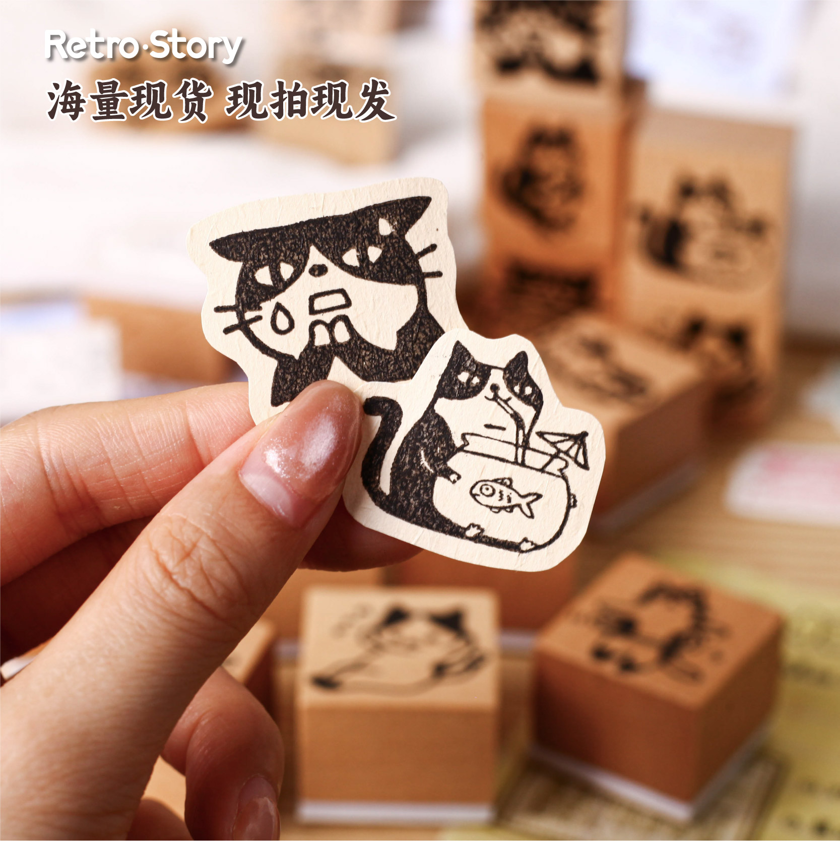 1 PC ตัวอักษรแสตมป์ VINTAGE ไม - Rubber Stamp Blank บทวิจารณ์และราคา