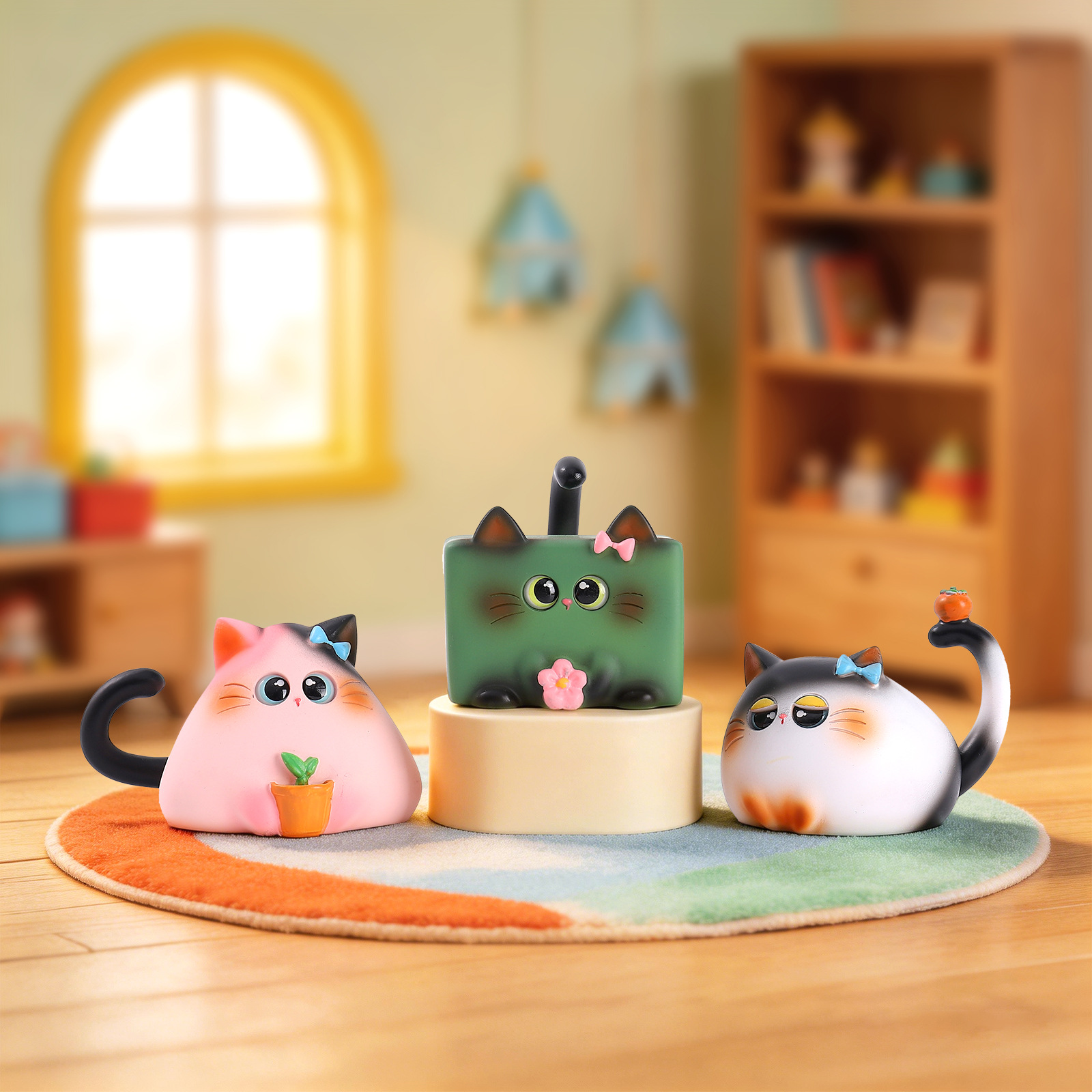 ฟิกเกอร์แมวแบบสุ่ม  งานเรซิ่น  - Art Craft Website บทวิจารณ์และราคา