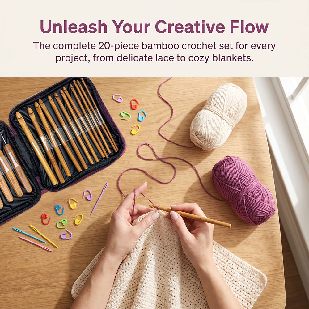 ชุดเข็มโครเชต์ไม้ไผ่ 74 ชิ้น พ - Art Craft Material บทวิจารณ์และราคา