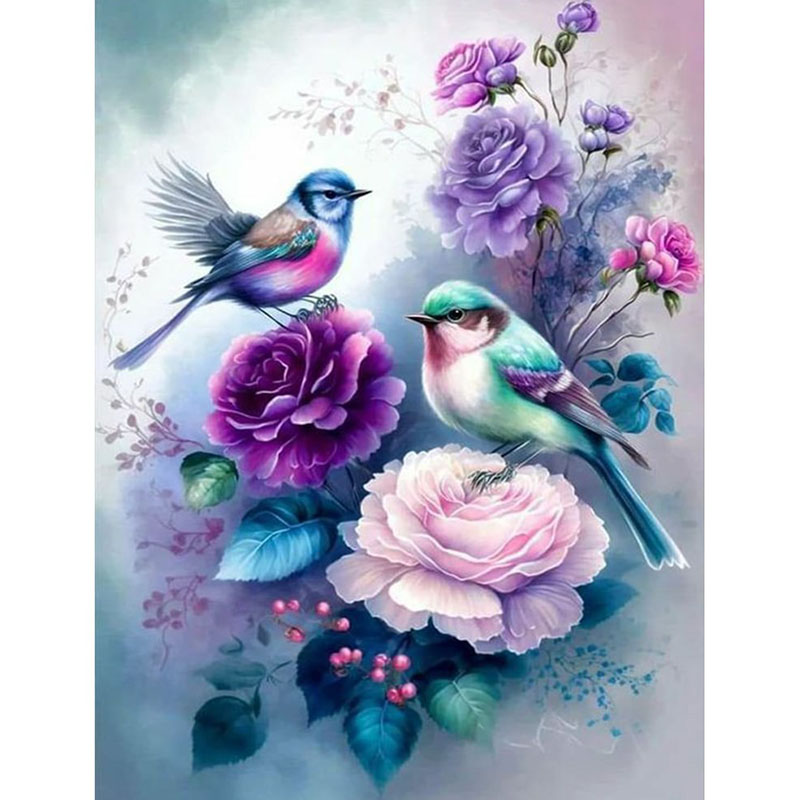 ชุดภาพเพชรลายดอกไม้และเสียงนก  - Art Craft Flower บทวิจารณ์และราคา