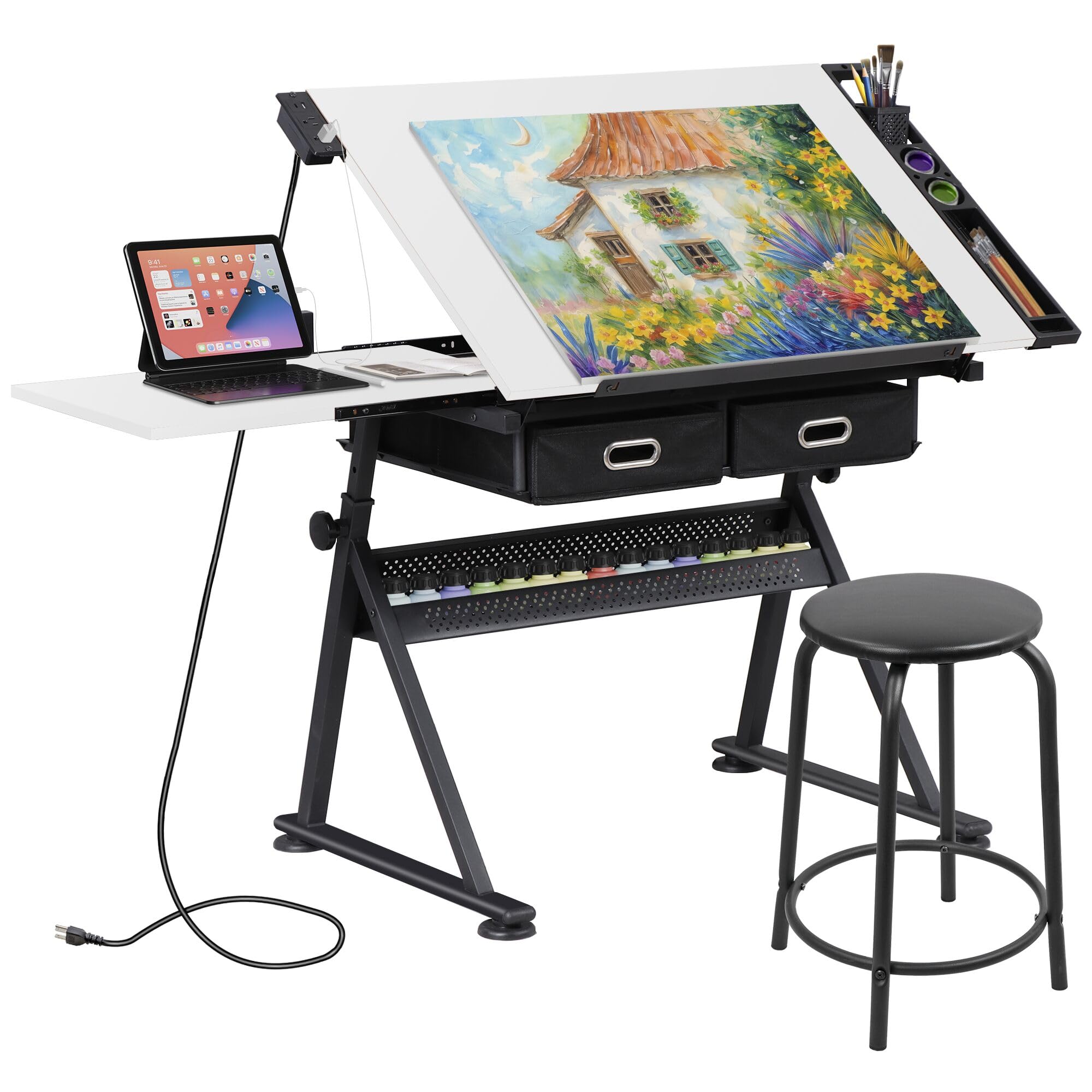 โต๊ะเขียนแบบปรับระดับได้พร้อมเ - Art Craft And บทวิจารณ์และราคา