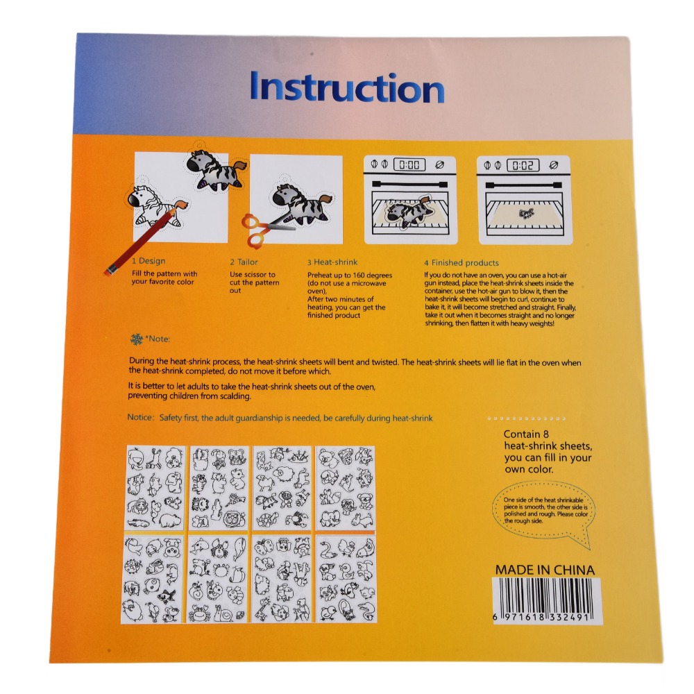 แผ่นหดรัดรูปลายสัตว์น่ารัก 8 ช - Craft And Art Difference บทวิจารณ์และราคา