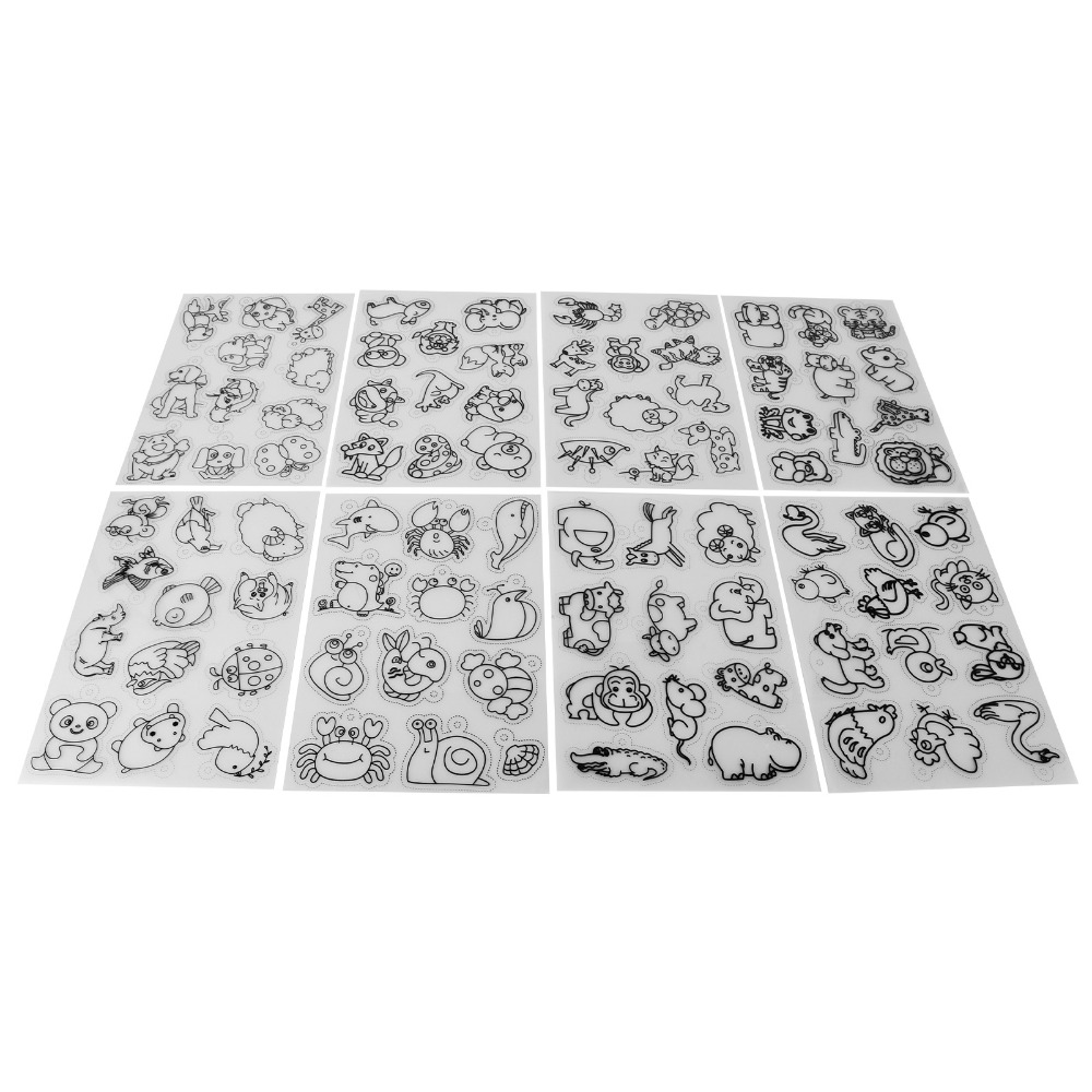 แผ่นหดรัดรูปลายสัตว์น่ารัก 8 ช - Craft And Art Difference บทวิจารณ์และราคา