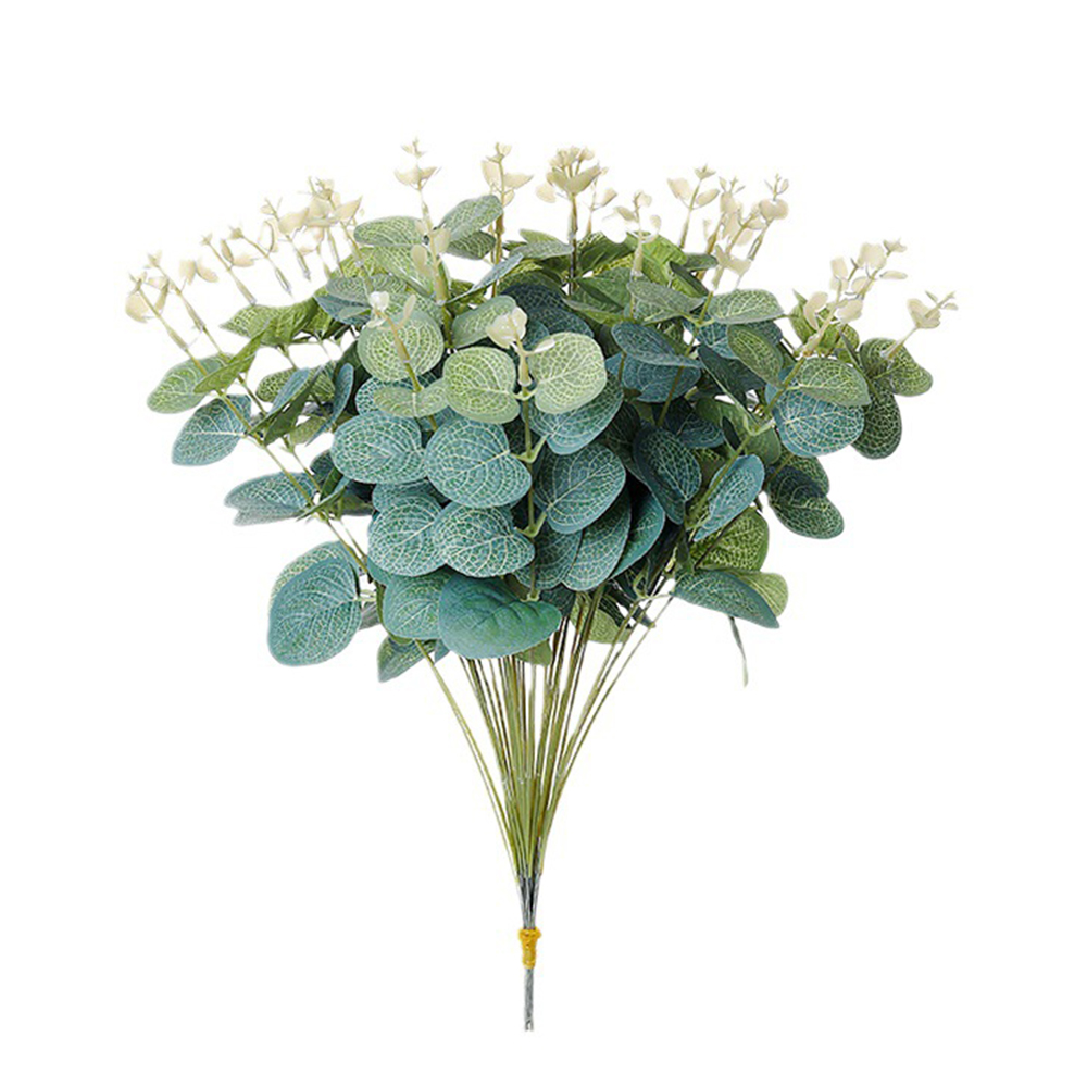20PCS พืชปลอมผ้าไหม Eucalyptus - Art Craft Vase บทวิจารณ์และราคา