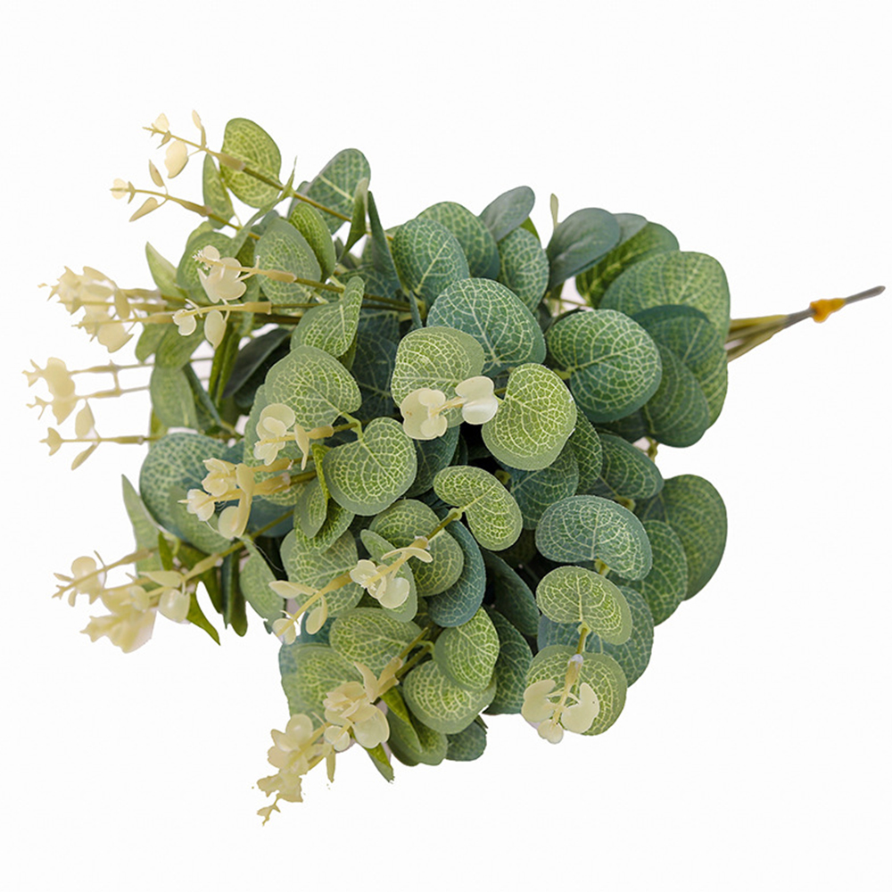 20PCS พืชปลอมผ้าไหม Eucalyptus - Art Craft Vase บทวิจารณ์และราคา