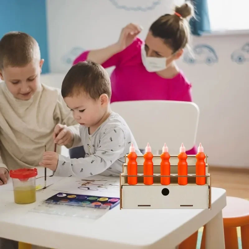ชั้นวางสีไม้สำหรับขวดสีและอุปก - Art Craft Organizer บทวิจารณ์และราคา