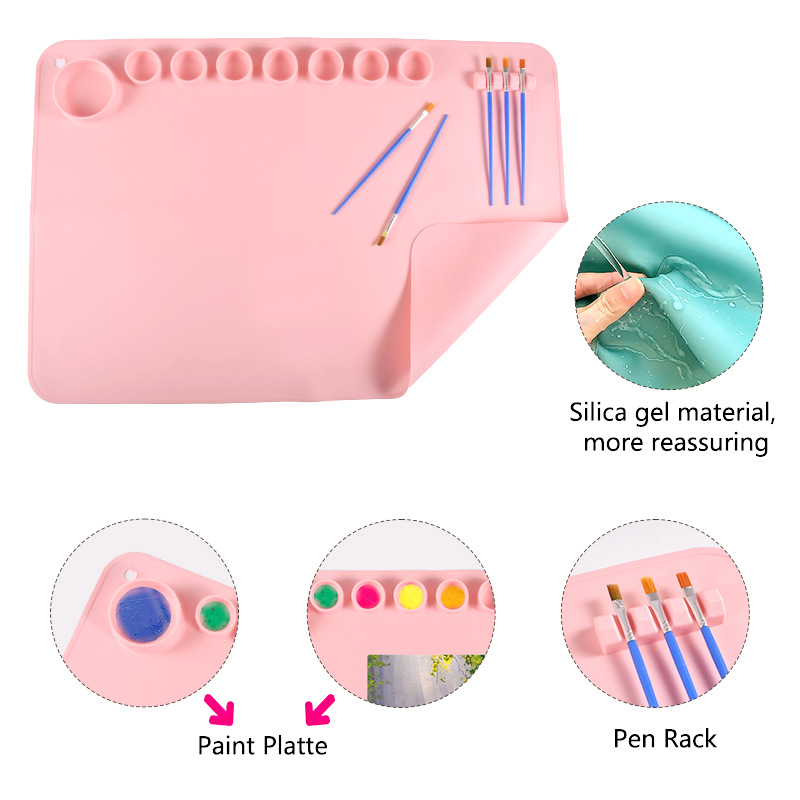 60X40cm ซิลิโคนภาพวาด Mat Non- - Art Craft Stick บทวิจารณ์และราคา
