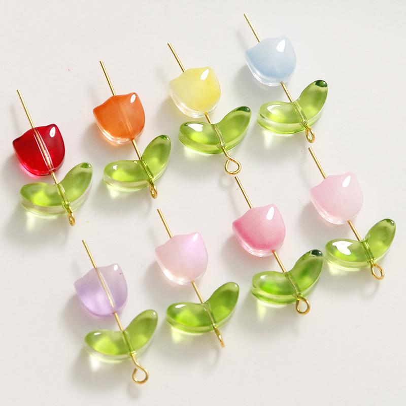ลูกปัดแก้วลายดอกไม้ 30 ชิ้น หล - Art Craft Flower บทวิจารณ์และราคา