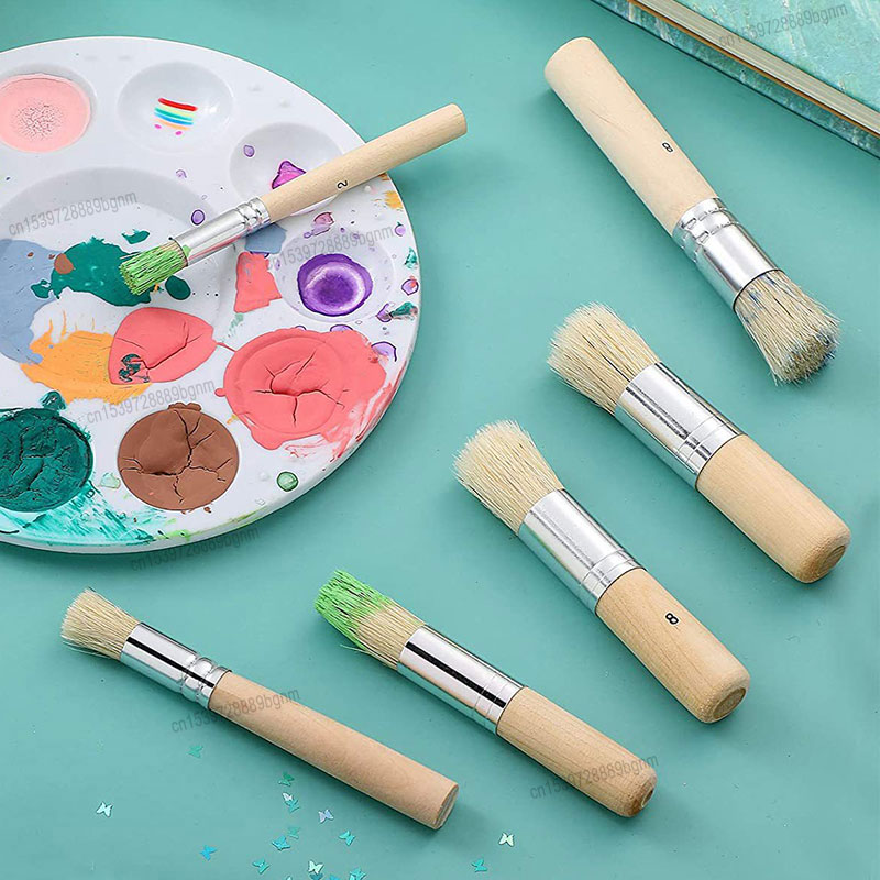 3/6 ชิ้นขนแปรงลายฉลุแปรงทาสีชุ - Art Craft 2 Year Olds บทวิจารณ์และราคา