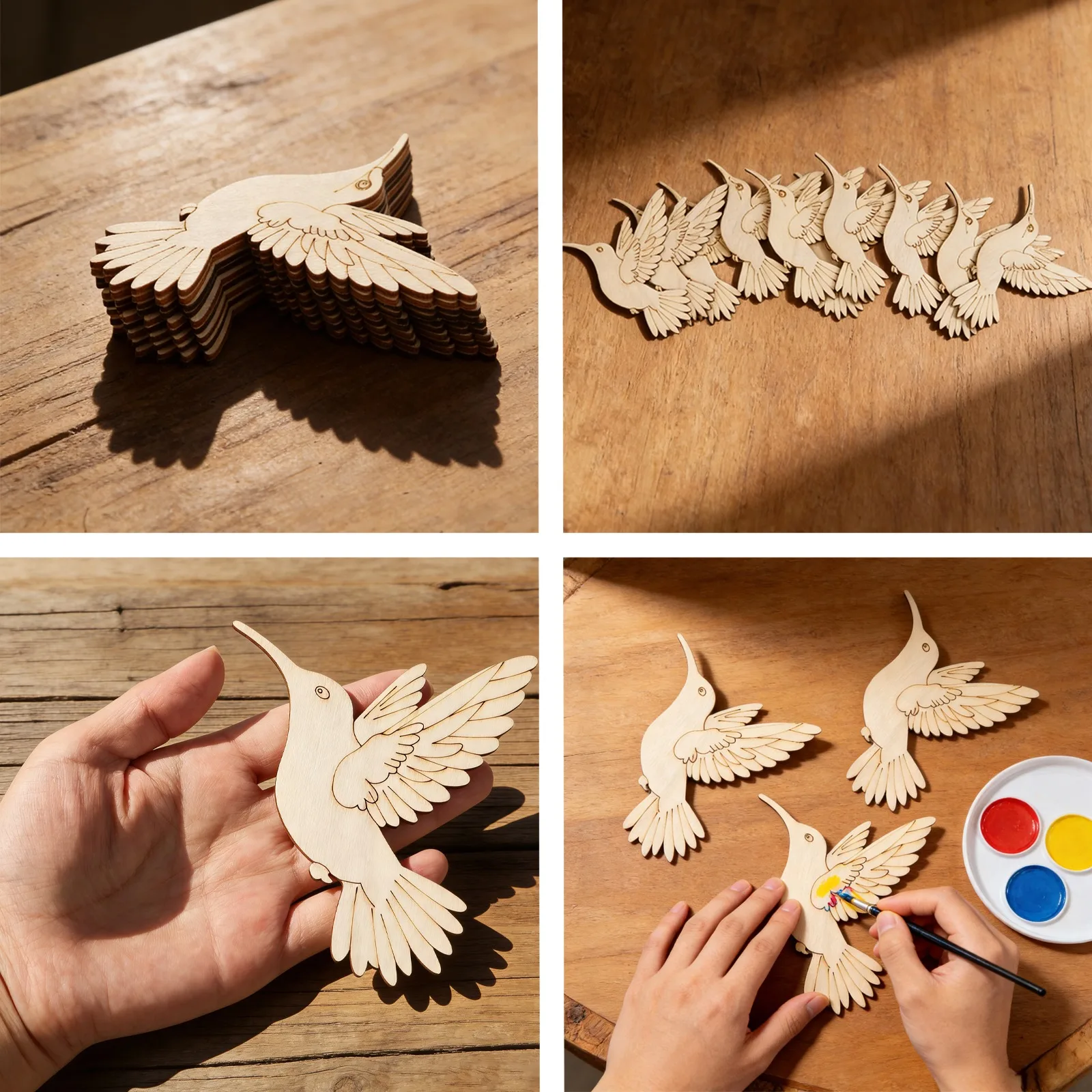 ชุดงานฝีมือไม้รูปสัตว์และนก 10 - Art Craft Painting บทวิจารณ์และราคา