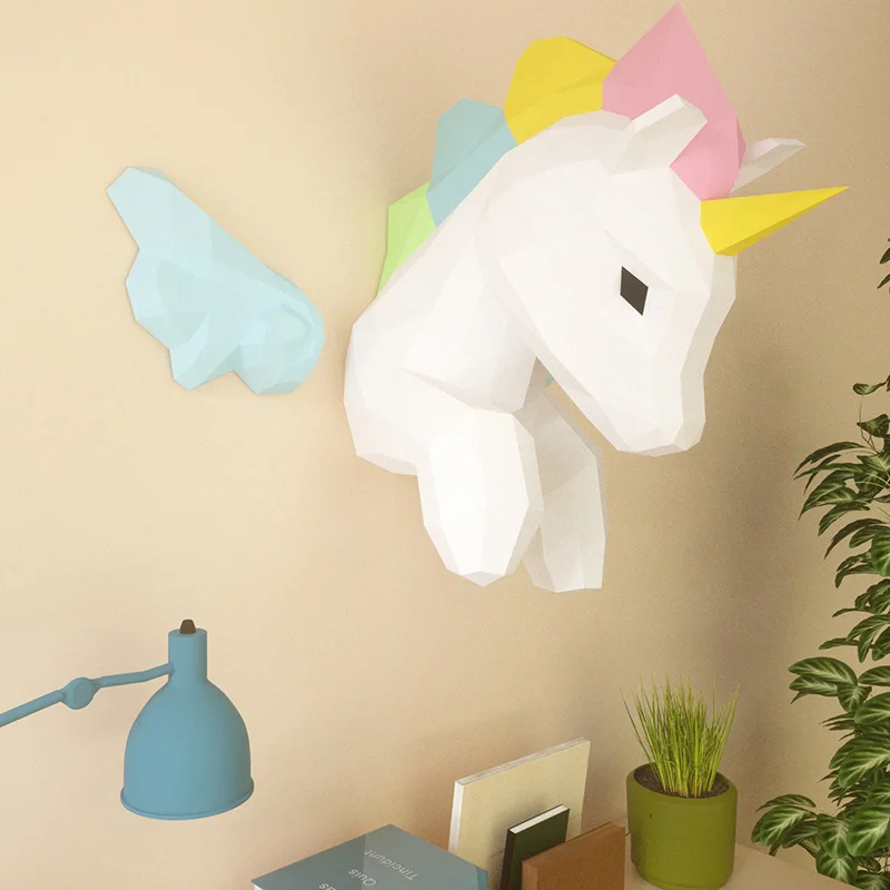 Rainbow Unicorn สัตว์ Wall Dec - Art Craft Unicorn บทวิจารณ์และราคา