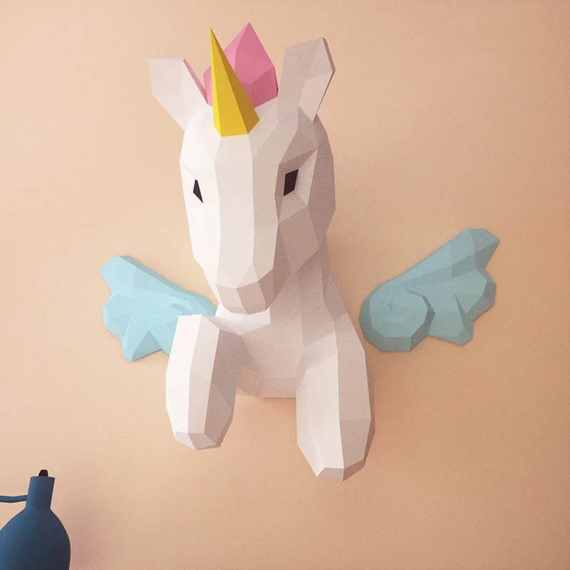Rainbow Unicorn สัตว์ Wall Dec - Art Craft Unicorn บทวิจารณ์และราคา