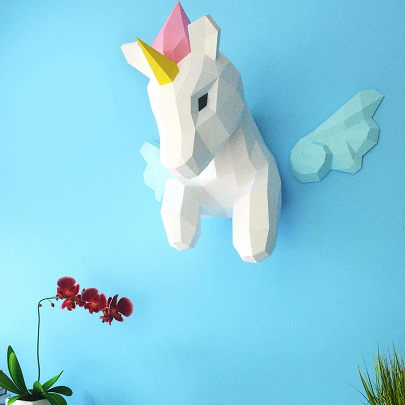 Rainbow Unicorn สัตว์ Wall Dec - Art Craft Unicorn บทวิจารณ์และราคา