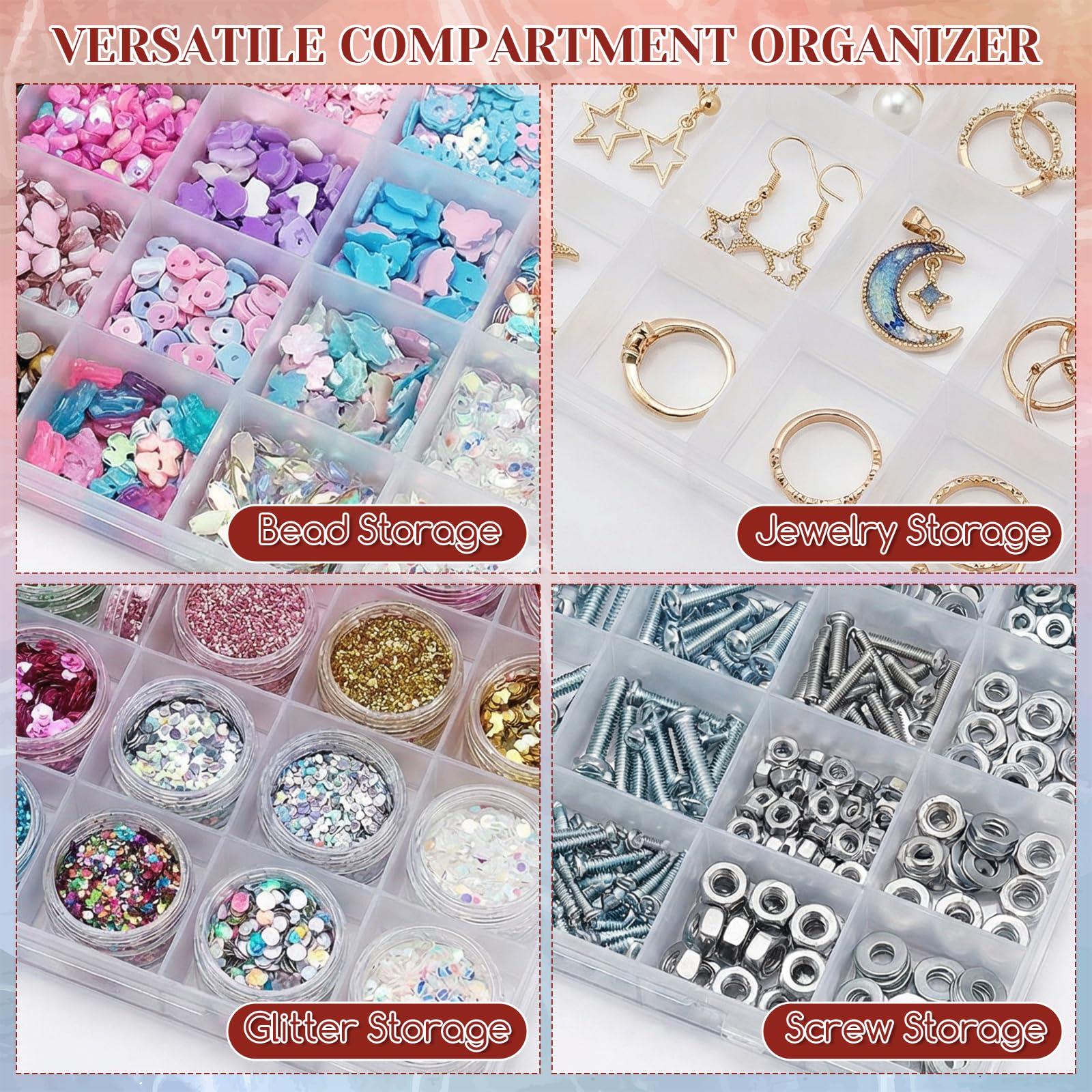 กล่องจัดระเบียบพลาสติก 24 ช่อง - Art Craft Organizer บทวิจารณ์และราคา