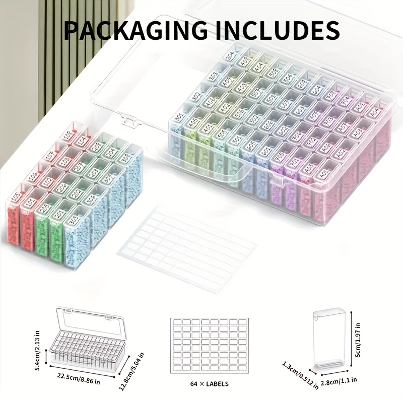 ชุดกล่องเก็บของพลาสติกใส 64 ช่ - Art Craft Organizer บทวิจารณ์และราคา