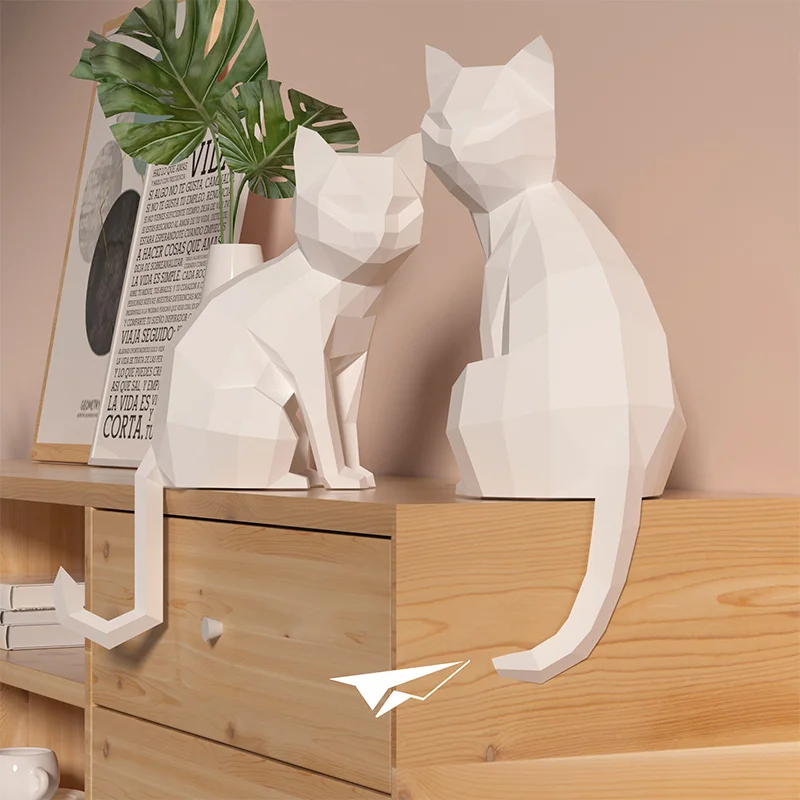 1 คู่คนรักแมวสัตว์ตกแต่งบ้าน O - Art Craft Cardboard บทวิจารณ์และราคา