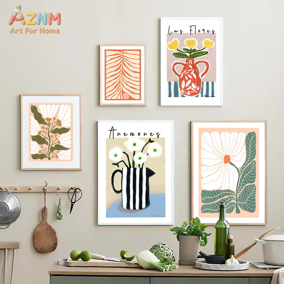 AZNM ภาพวาดบนผ้าใบลายดอกไม้สไต - Art Craft Butterfly บทวิจารณ์และราคา